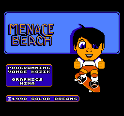Menace Beach (USA) (Unl) Title Screen